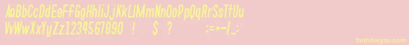 gomarice whats love Font – Yellow Fonts on Pink Background