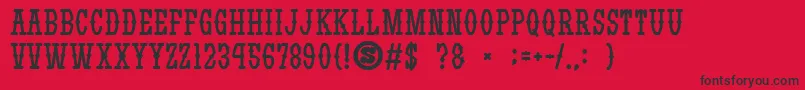gomarice yatsurano western Font – Black Fonts on Red Background