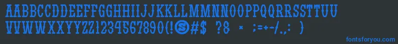 gomarice yatsurano western Font – Blue Fonts on Black Background