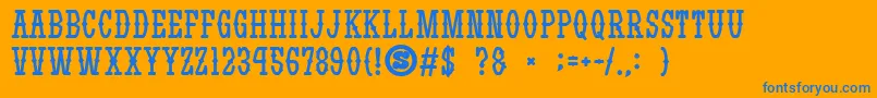 gomarice yatsurano western Font – Blue Fonts on Orange Background