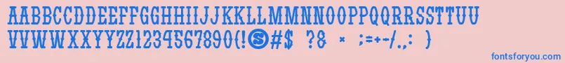 gomarice yatsurano western Font – Blue Fonts on Pink Background