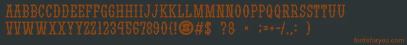 gomarice yatsurano western Font – Brown Fonts on Black Background