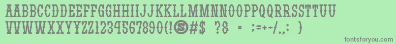 gomarice yatsurano western Font – Gray Fonts on Green Background