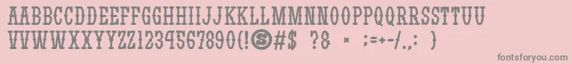gomarice yatsurano western Font – Gray Fonts on Pink Background