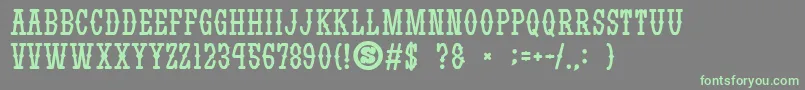 gomarice yatsurano western Font – Green Fonts on Gray Background
