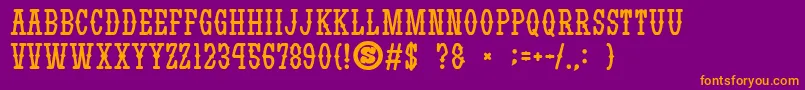 gomarice yatsurano western Font – Orange Fonts on Purple Background