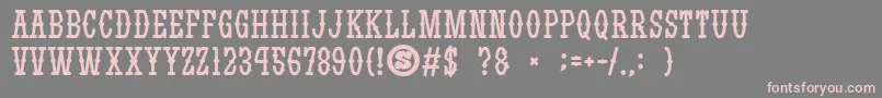 gomarice yatsurano western Font – Pink Fonts on Gray Background