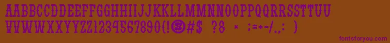 gomarice yatsurano western Font – Purple Fonts on Brown Background