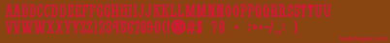 gomarice yatsurano western Font – Red Fonts on Brown Background