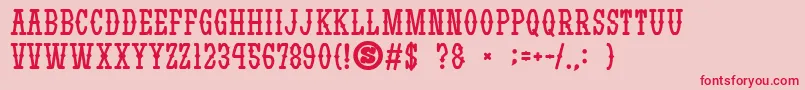 gomarice yatsurano western Font – Red Fonts on Pink Background