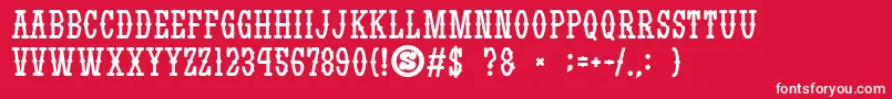 gomarice yatsurano western Font – White Fonts on Red Background