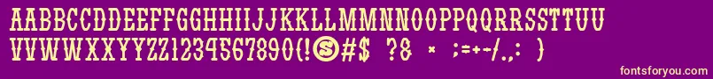 gomarice yatsurano western Font – Yellow Fonts on Purple Background