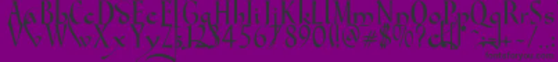 Gondola SD   Swash Font – Black Fonts on Purple Background