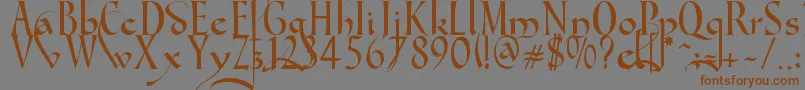 Gondola SD   Swash Font – Brown Fonts on Gray Background