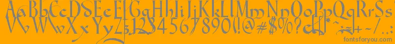 Gondola SD   Swash Font – Gray Fonts on Orange Background