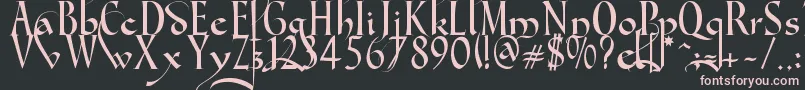 Gondola SD   Swash Font – Pink Fonts on Black Background