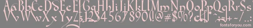 Gondola SD   Swash Font – Pink Fonts on Gray Background