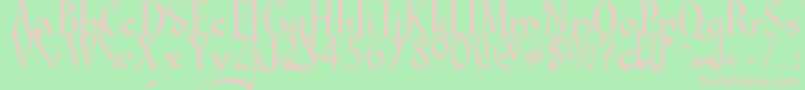 Gondola SD   Swash Font – Pink Fonts on Green Background