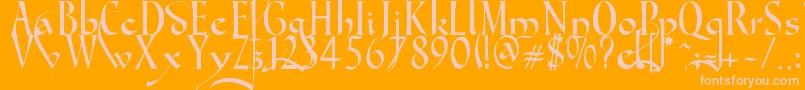 Gondola SD   Swash Font – Pink Fonts on Orange Background