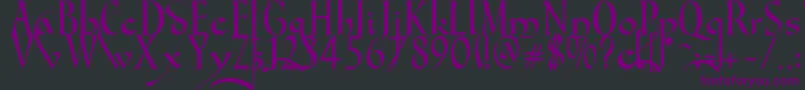 Gondola SD   Swash Font – Purple Fonts on Black Background