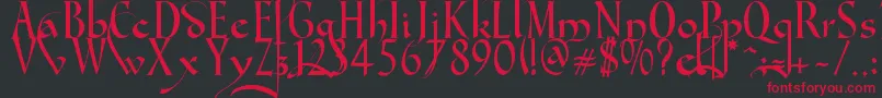 Gondola SD   Swash Font – Red Fonts on Black Background