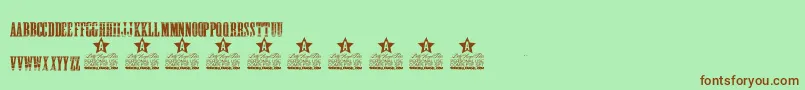 GONNA GETHA PERSONAL USE Font – Brown Fonts on Green Background