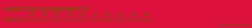 GONNA GETHA PERSONAL USE Font – Brown Fonts on Red Background