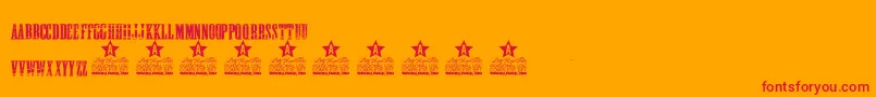 fuente GONNA GETHA PERSONAL USE – Fuentes Rojas Sobre Fondo Naranja