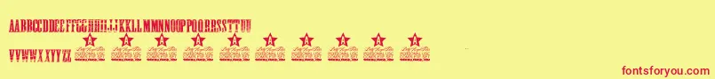GONNA GETHA PERSONAL USE Font – Red Fonts on Yellow Background
