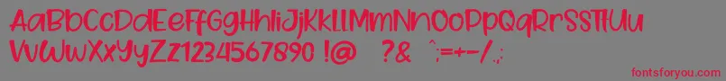 Goo Easter Font – Red Fonts on Gray Background