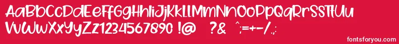 Goo Easter Font – White Fonts on Red Background