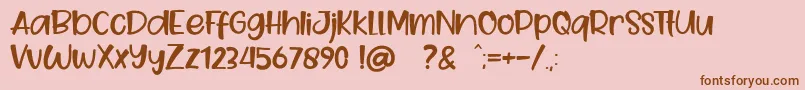 Goo Easter Font – Brown Fonts on Pink Background