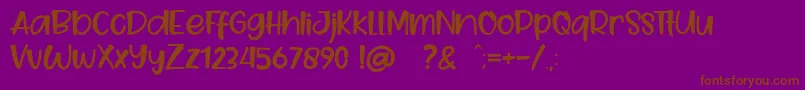 Goo Easter Font – Brown Fonts on Purple Background