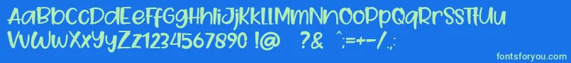 Goo Easter Font – Green Fonts on Blue Background