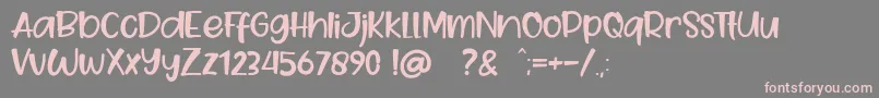 Goo Easter Font – Pink Fonts on Gray Background