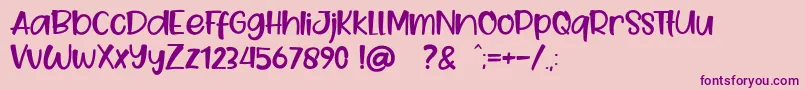 Goo Easter Font – Purple Fonts on Pink Background