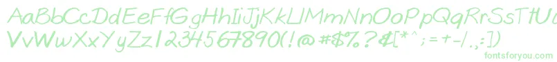 Шрифт Goobascript – зелёные шрифты на белом фоне