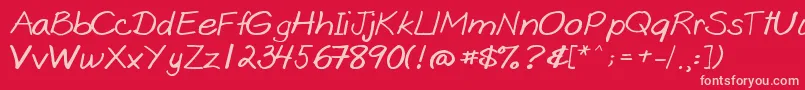 Więcej informacji o czcionce Goobascript Czcionka Goobascript – różowe czcionki na czerwonym tle