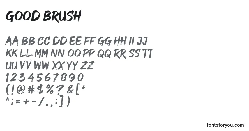 Fuente Good Brush - alfabeto, números, caracteres especiales