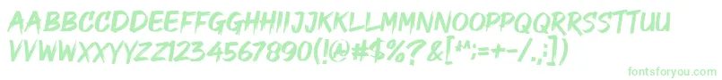 Good Brush Font – Green Fonts on White Background