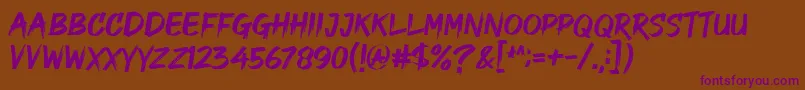 More about Good Brush Font Good Brush Font – Purple Fonts on Brown Background