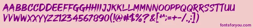 fuente Good Brush – Fuentes Moradas Sobre Fondo Rosa