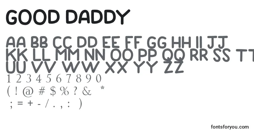 Czcionka GOOD DADDY – alfabet, cyfry, specjalne znaki