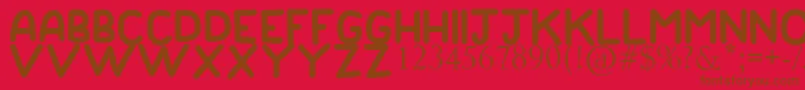 GOOD DADDY Font – Brown Fonts on Red Background