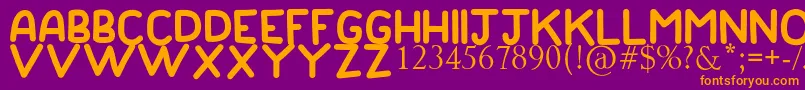 フォントGOOD DADDY – 紫色の背景にオレンジのフォント