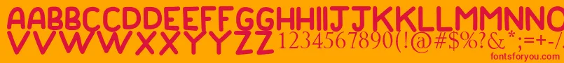 GOOD DADDY Font – Red Fonts on Orange Background
