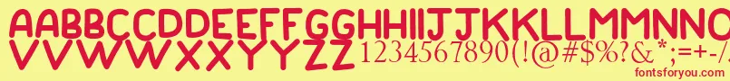GOOD DADDY-fontti – punaiset fontit keltaisella taustalla