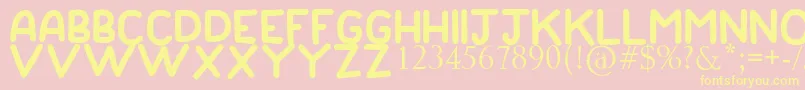 Fonte GOOD DADDY – fontes amarelas em um fundo rosa