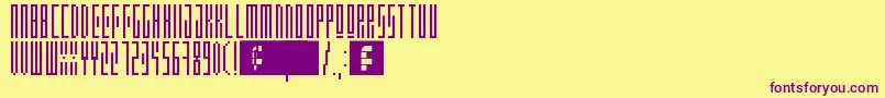 Awsm-Schriftart – Violette Schriften auf gelbem Hintergrund