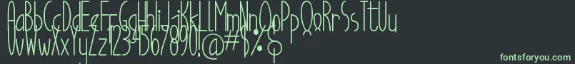 フォントGood Egg Dafont – 黒い背景に緑の文字